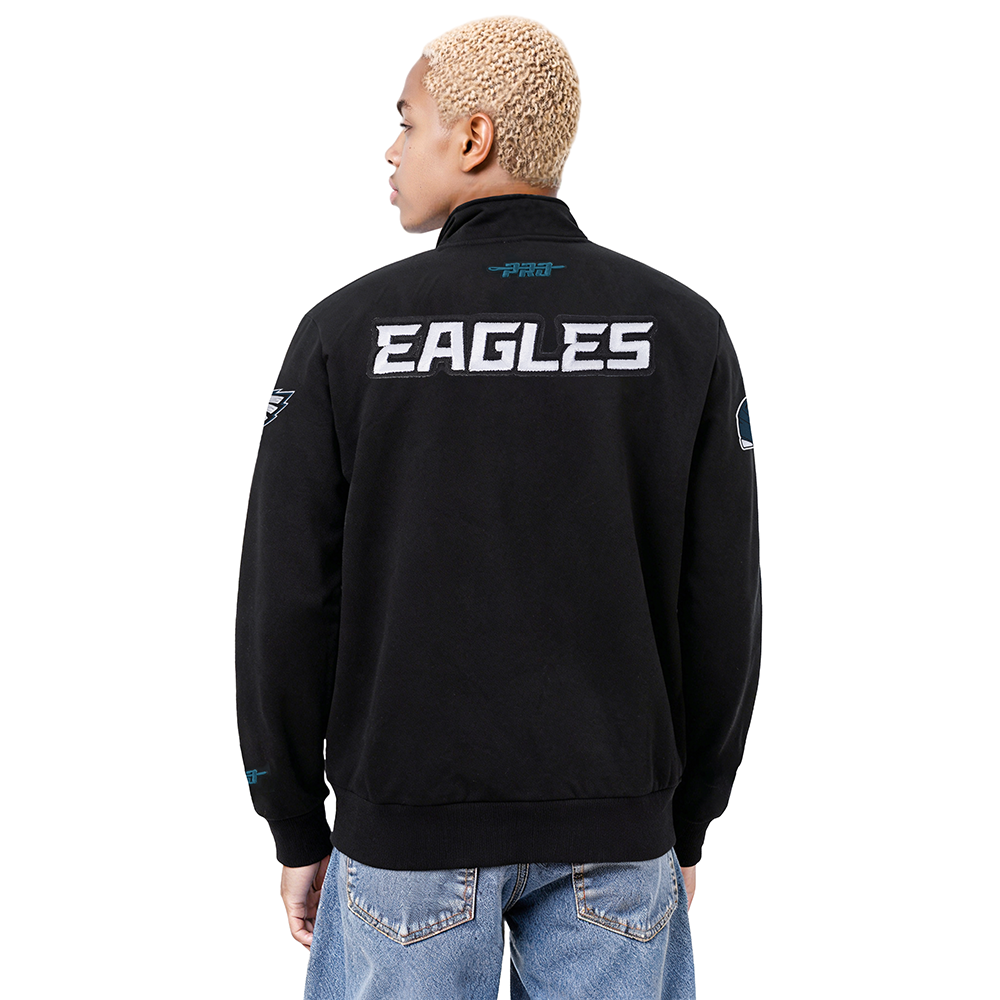 NFL PHILADELPHIA EAGLES CITY ARCH MEN'S FLC 1/4 ZIP (BLACK)