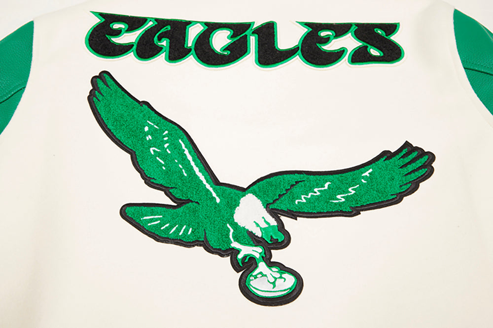 NFL PHILADELPHIA EAGLES RETRO CLASSIC MEN'S RIB WOOL VARSITY JACKET (E ...