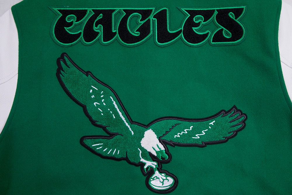 NFL PHILADELPHIA EAGLES RETRO CLASSIC MEN'S RIB WOOL VARSITY JACKET (K ...