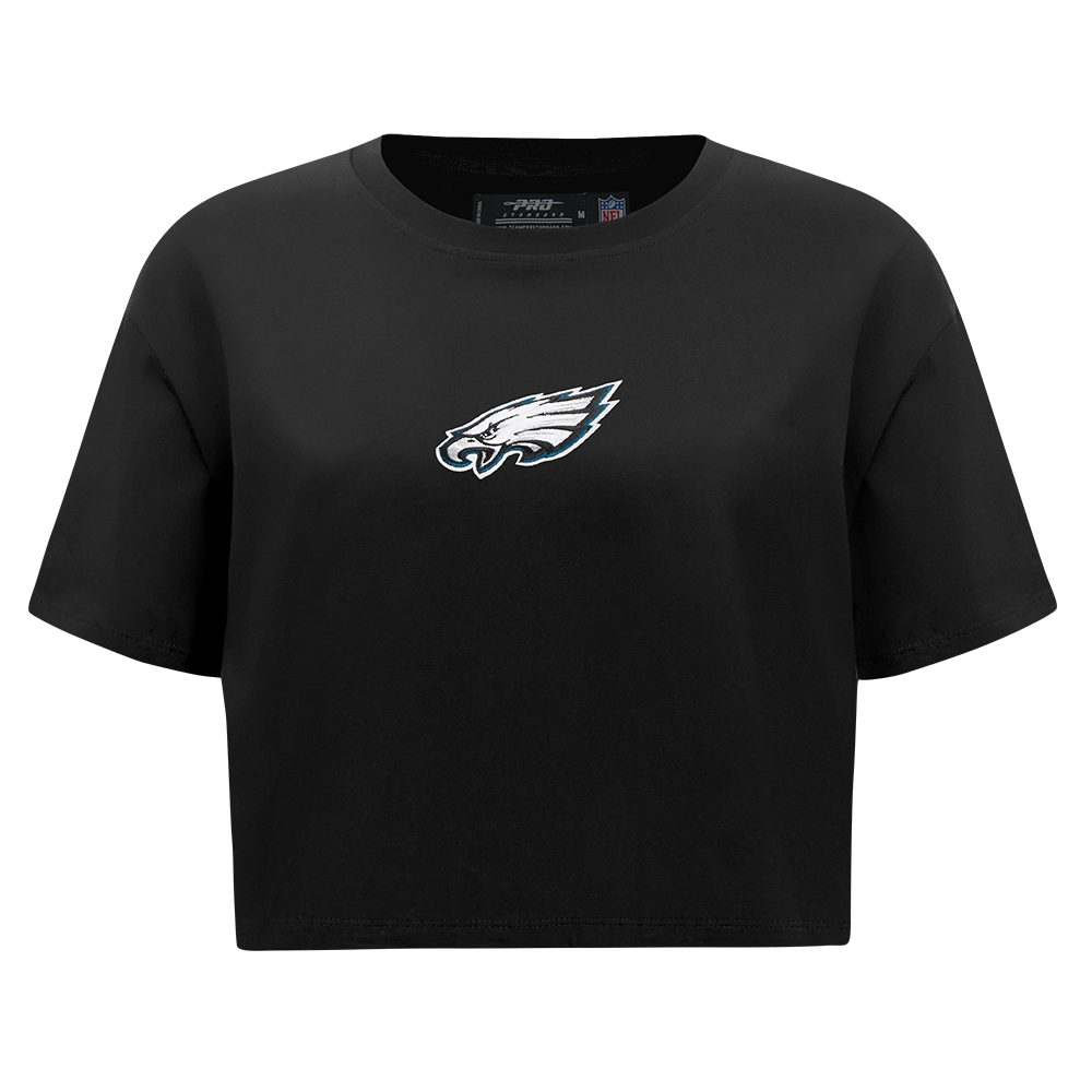 NFL PHILADELPHIA EAGLES WINGSPAN WOMEN'S SJ BOXY TEE (BLACK)