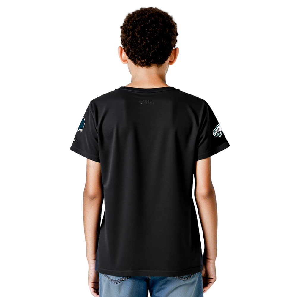NFL PHILADELPHIA EAGLES CLASSIC SINGLE JERSEY BIG BOYS SINGLE JERSEY TEE (BLACK)