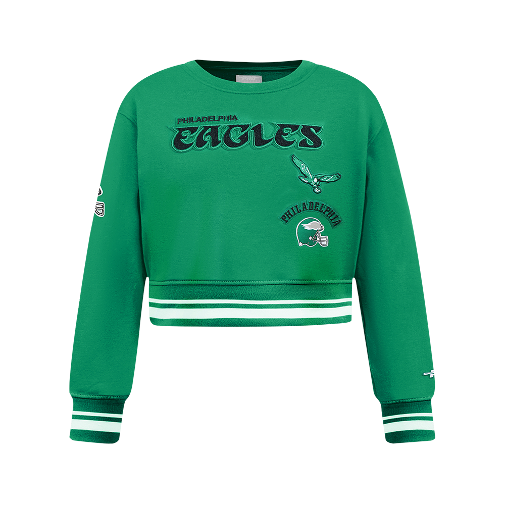 NFL PHILADELPHIA EAGLES CLASSIC BIG GIRLS FLEECE FULL ZIP HOODIE (BLACK)