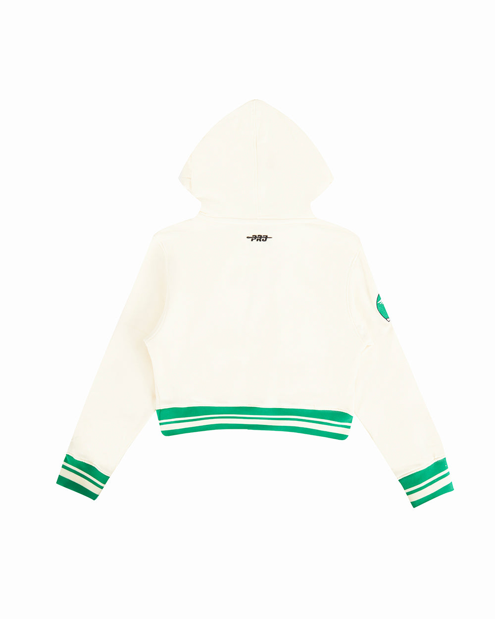 NFL PHILADELPHIA EAGLES RETRO CLASSIC BIG GIRL'S RIB FLC PO HOODIE (EGGSHELL/ KELLY GREEN)