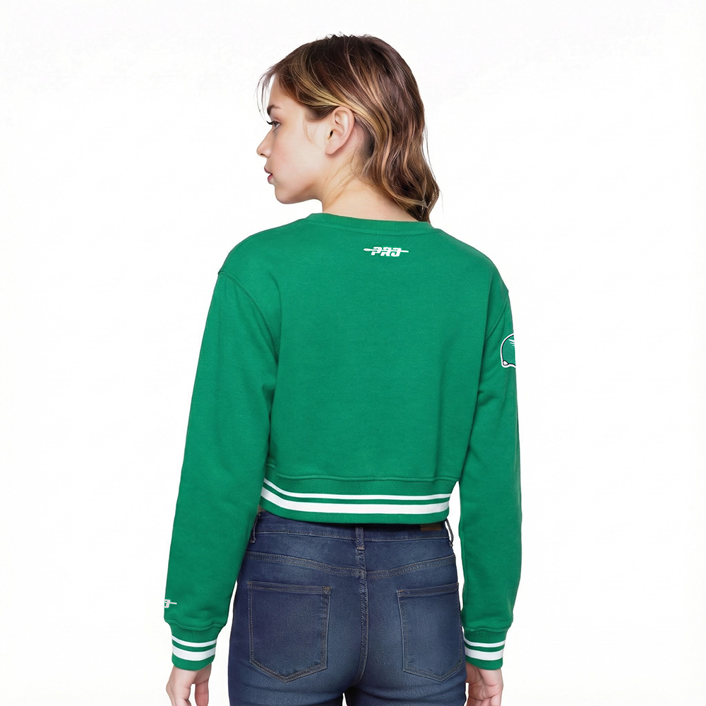 NFL PHILADELPHIA EAGLES RETRO CLASSICS BIG GIRL'S RIB FLEECE CREWNECK (KELLY GREEN)