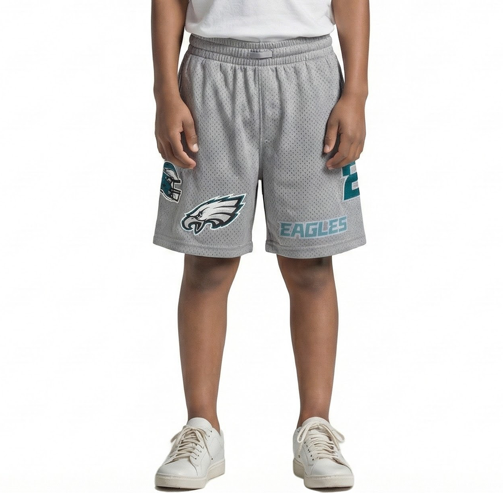 NFL PHILADELPHIA EAGLES CLASSIC LITTLE BOY'S MESH SHORT (GRAY)