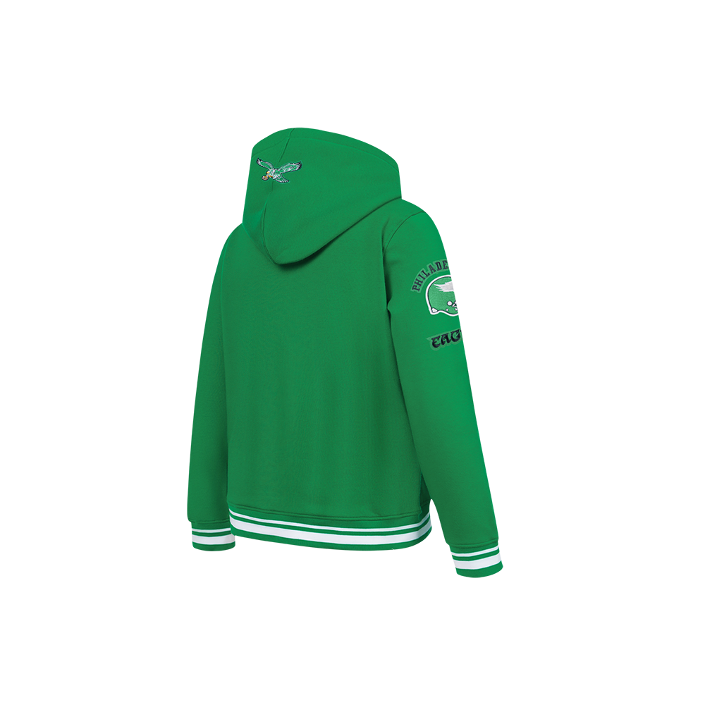 NFL PHILADELPHIA EAGLES RETRO CLASSICS LITTLE BOY'S RIB FLEECE PO HOODIE (KELLY GREEN)