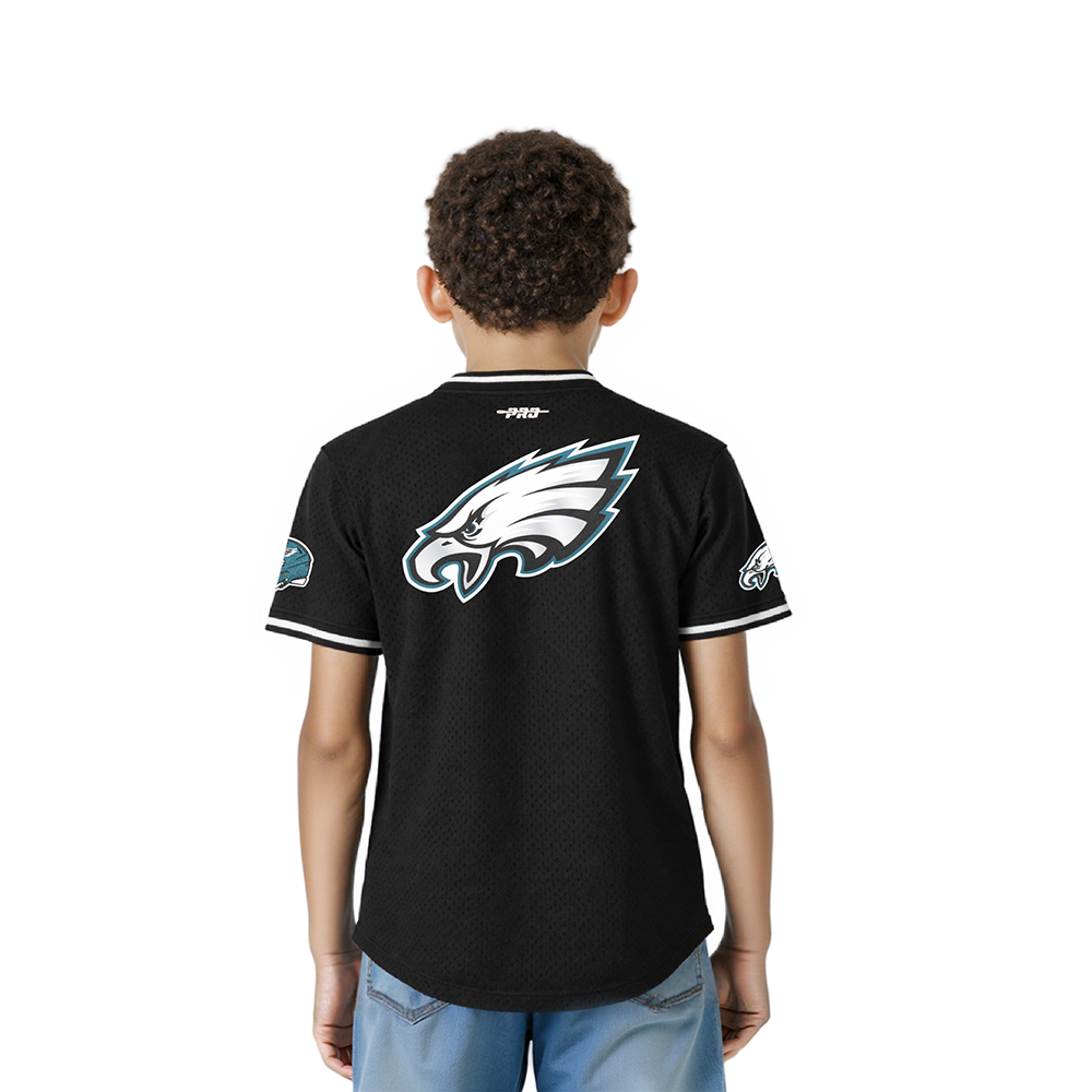 NFL PHILADELPHIA EAGLES CLASSIC TODDLER BOYS SHORT SLEEVE MESH TEE (BLACK)