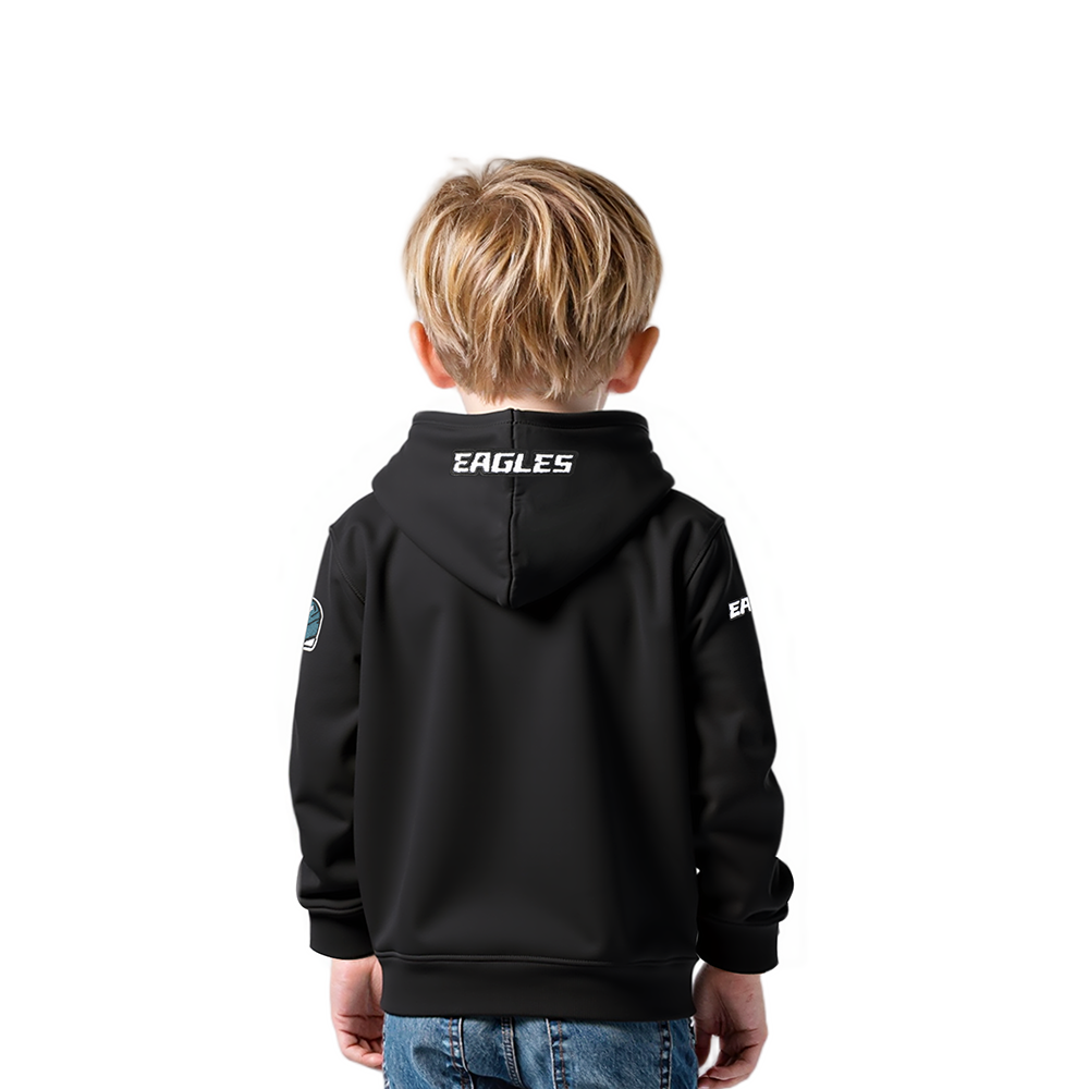 NFL PHILADELPHIA EAGLES CLASSIC TODDLER BOYS FLEECE PULLOVER HOODIE (BLACK)