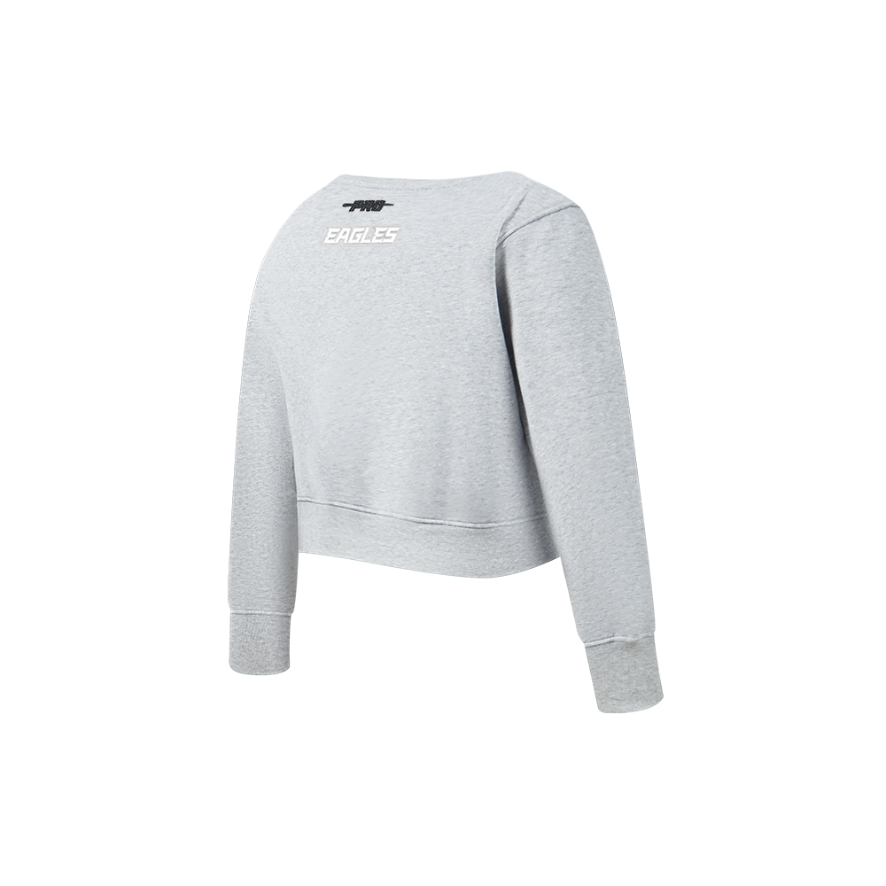NFL PHILADELPHIA EAGLES CLASSIC TODDLER GIRL'S FLC CREWNECK (HEATHER GREY)