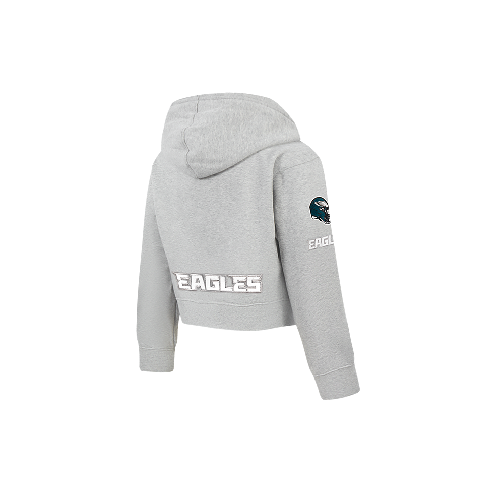 NFL PHILADELPHIA EAGLES CLASSIC TODDLER GIRL'S FLC FZ HOODIE (HEATHER GREY)