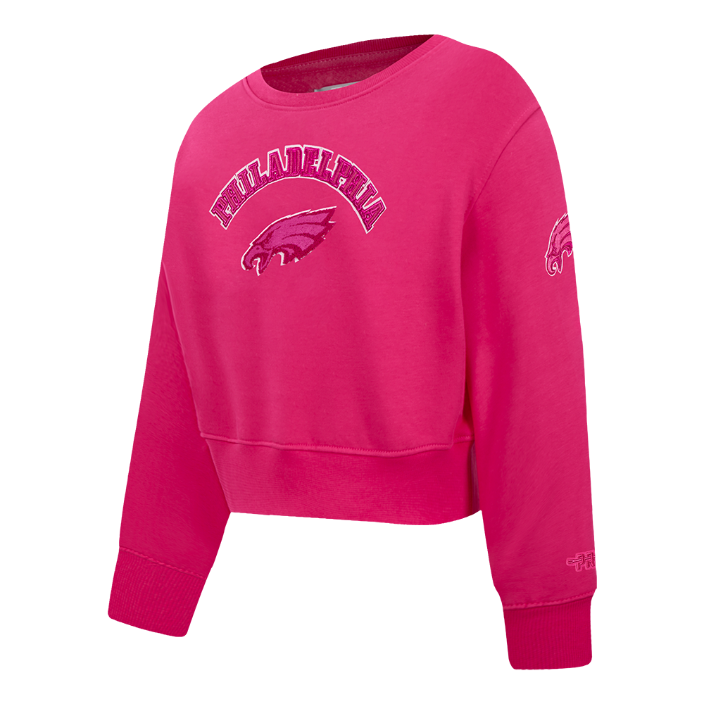 NFL PHILADELPHIA EAGLES CLASSIC BIG GIRLS FLEECE FULL ZIP HOODIE (BLACK)