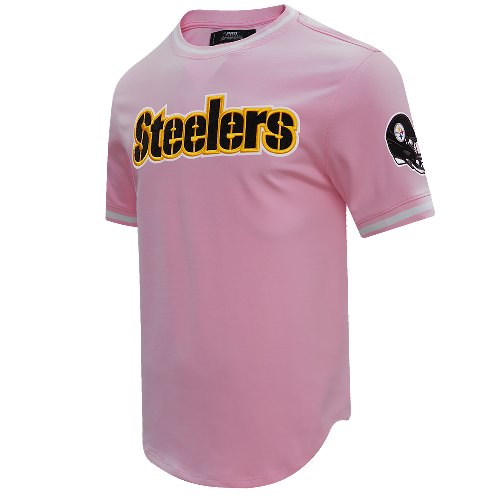 NFL PITTSBURGH STEELERS CLASSIC CHENILLE MEN'S TEE (PINK)