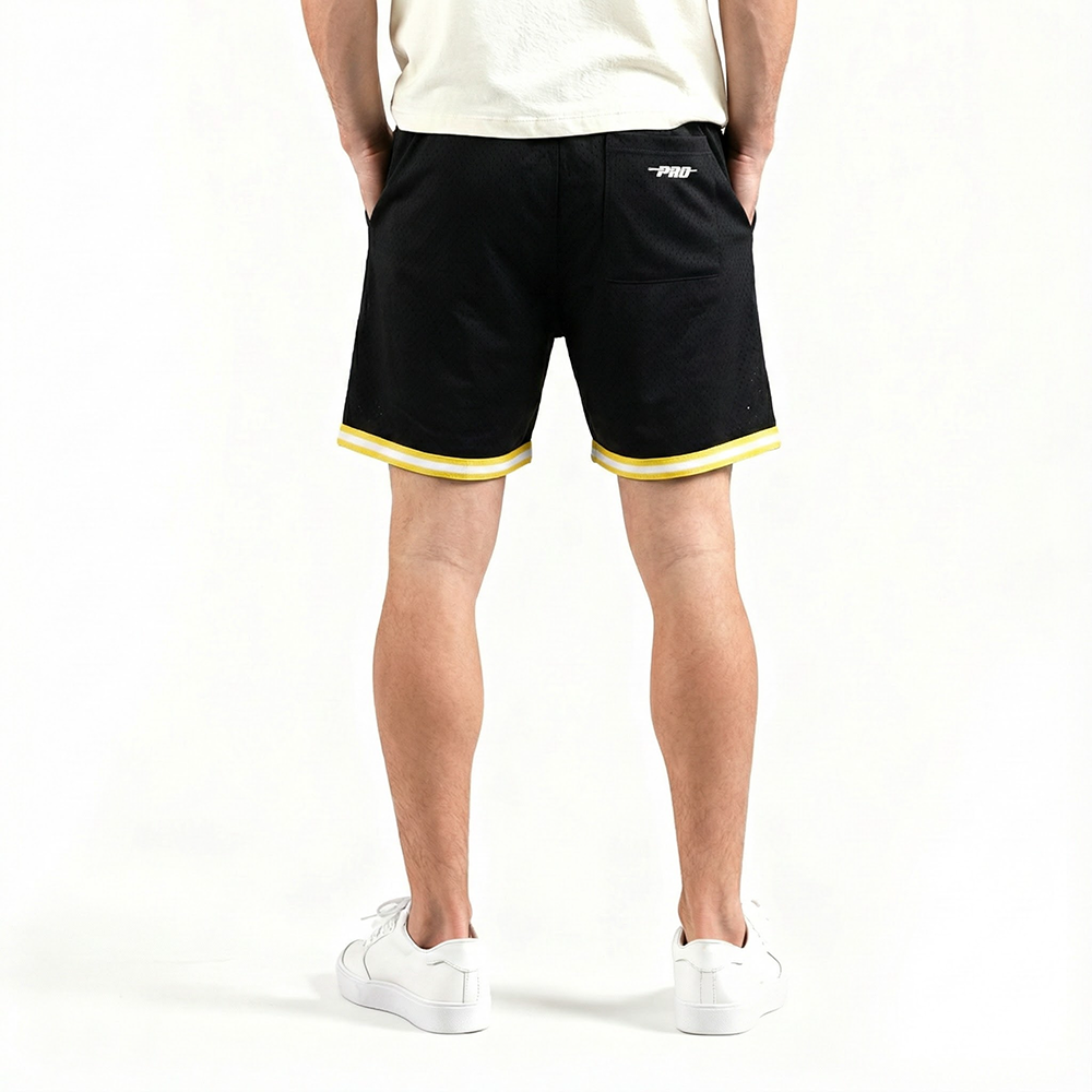 NFL PITTSBURGH STEELERS MESH MEN'S SHORT (BLACK/YELLOW)