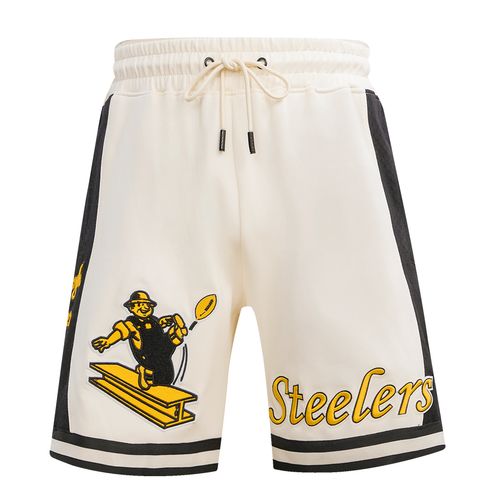 NFL PITTSBURGH STEELERS RETRO CLASSIC MEN S 2.0 SHORT EGGSHELL BLACK Pro Standard
