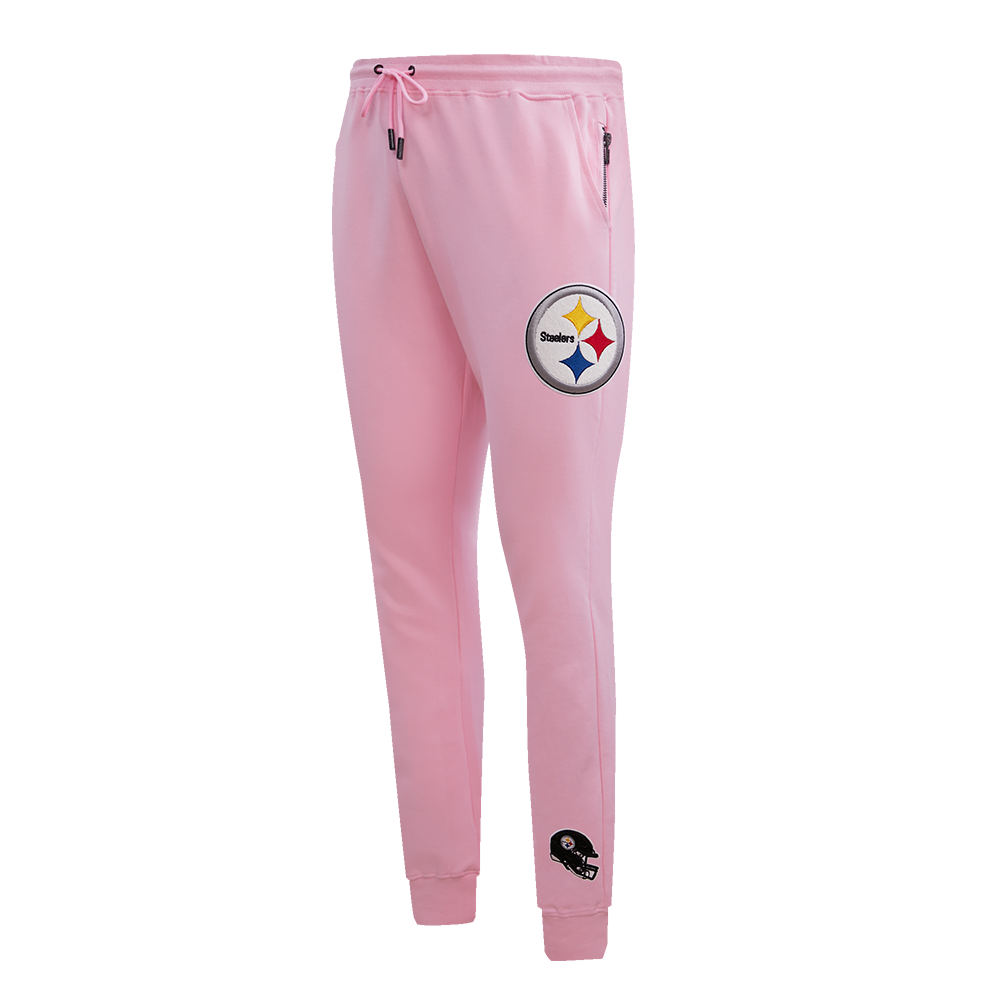 NFL PITTSBURGH STEELERS CLASSIC CHENILLE DOUBLE KNIT JOGGER (PINK)
