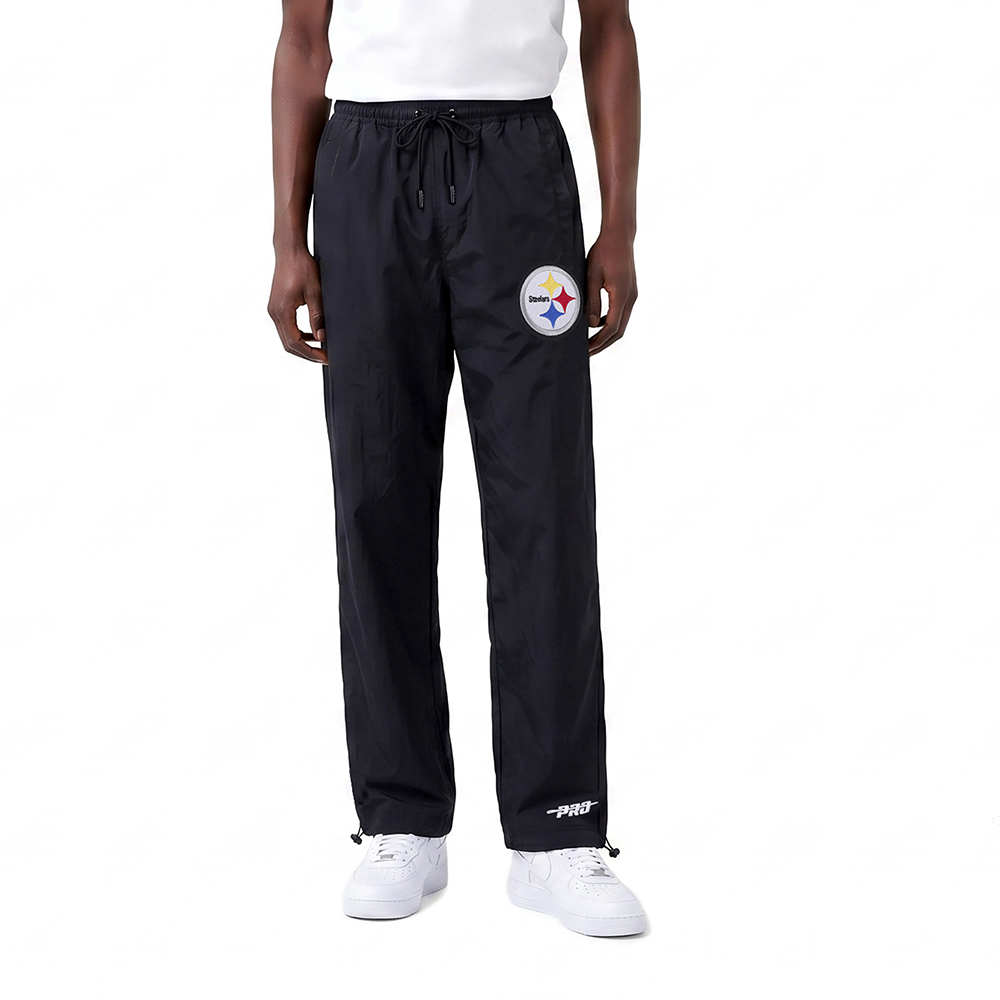 NFL PITTSBURGH STEELERS PRE GAME MEN'S NYLON PANT (BLACK)