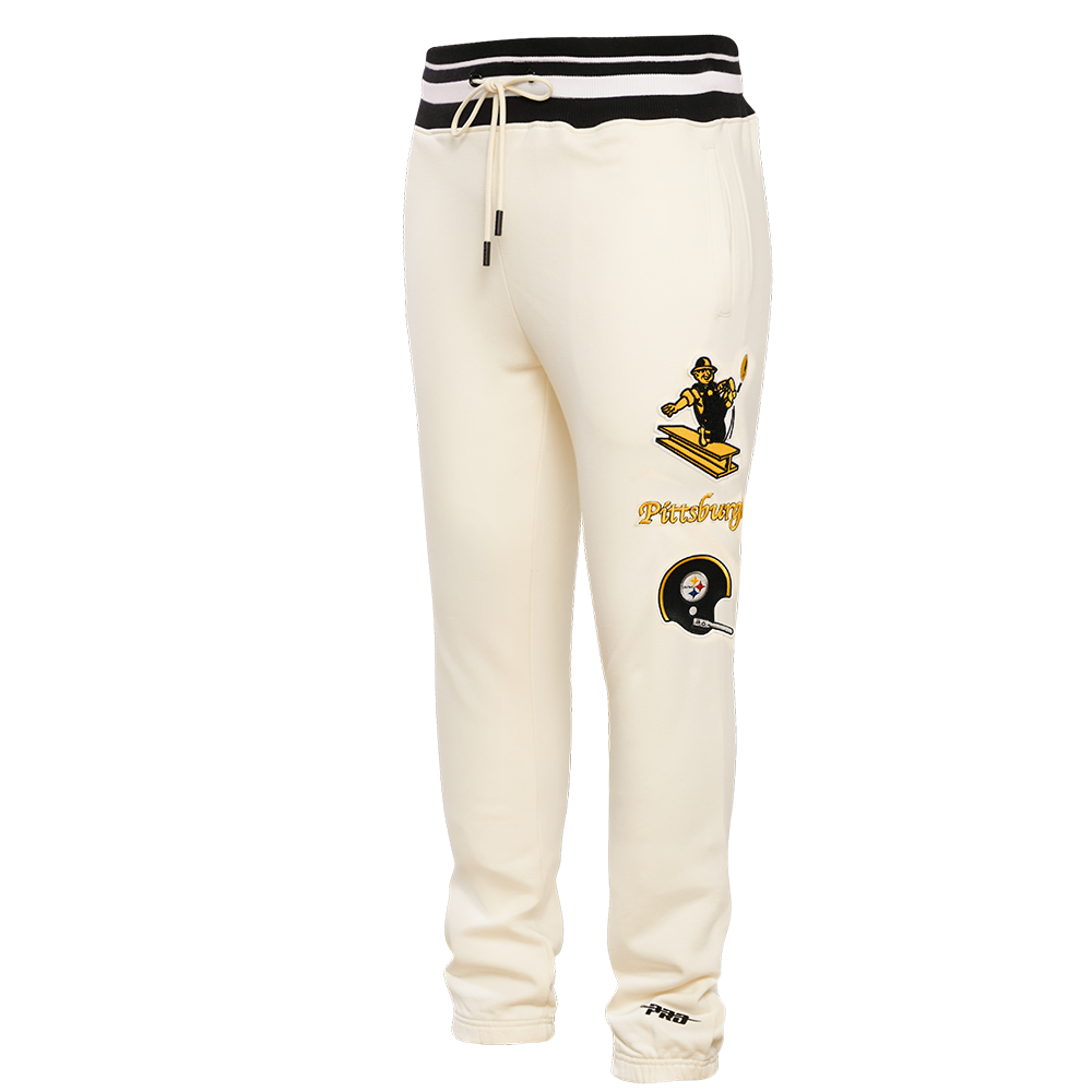 NFL PITTSBURGH STEELERS RETRO CLASSIC MEN S SWEATPANT EGGSHELL