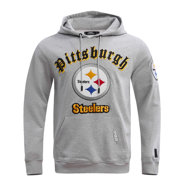 PITTSBURGH STEELERS OLD ENGLISH FLC CREWNECK (BLACK) – Pro Standard