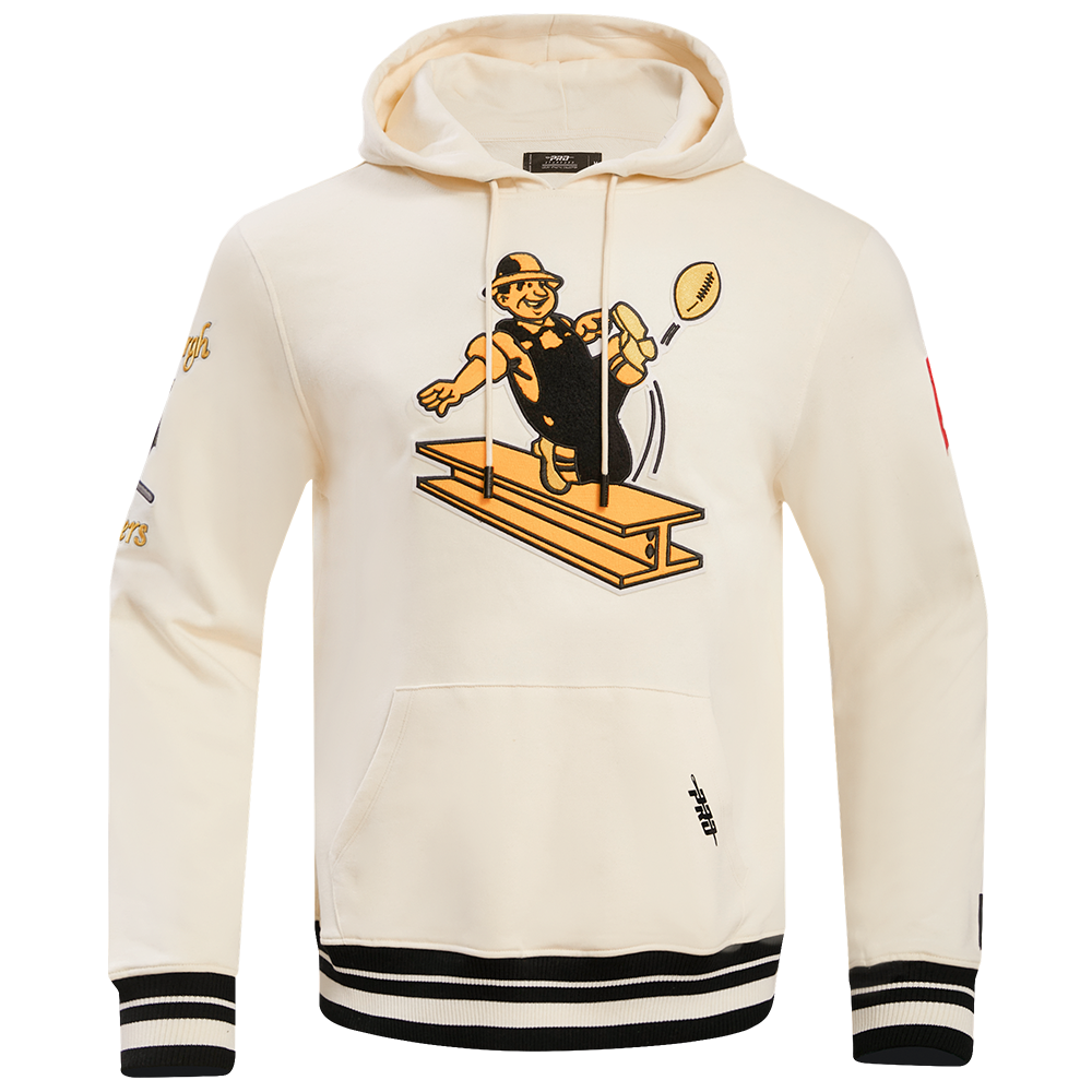 NFL PITTSBURGH STEELERS RETRO CLASSIC MEN S HOODIE EGGSHELL BLACK Pro Standard