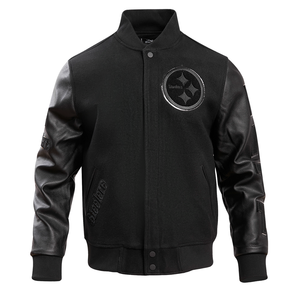 NFL PITTSBURGH STEELERS TRIPLE BLACK MEN'S PO HOODIE (TRIPLE BLACK)