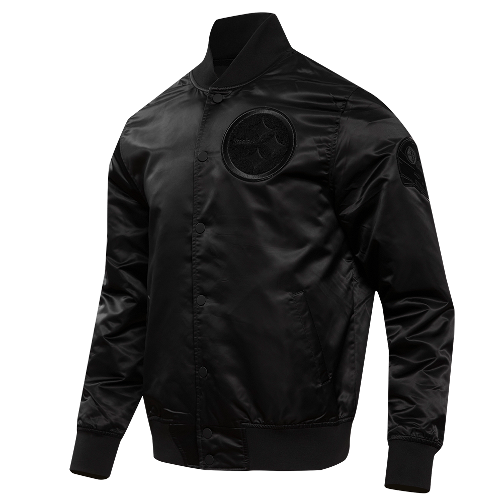 NFL PITTSBURGH STEELERS TRIPLE BLACK MEN'S PO HOODIE (TRIPLE BLACK)