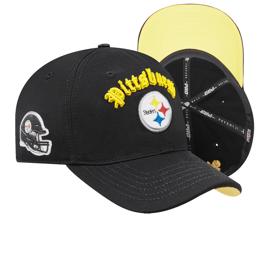 NFL PITTSBURGH STEELERS OLD ENGLISH MEN'S DAD HAT (BLACK) – Pro Standard