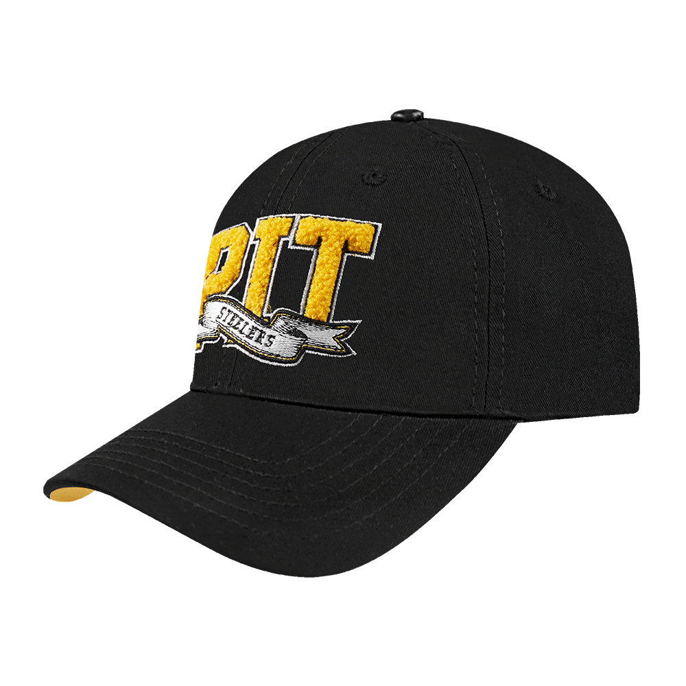 NFL PITTSBURGH STEELERS TEAM PENNANTS MEN'S DAD HAT (BLACK)