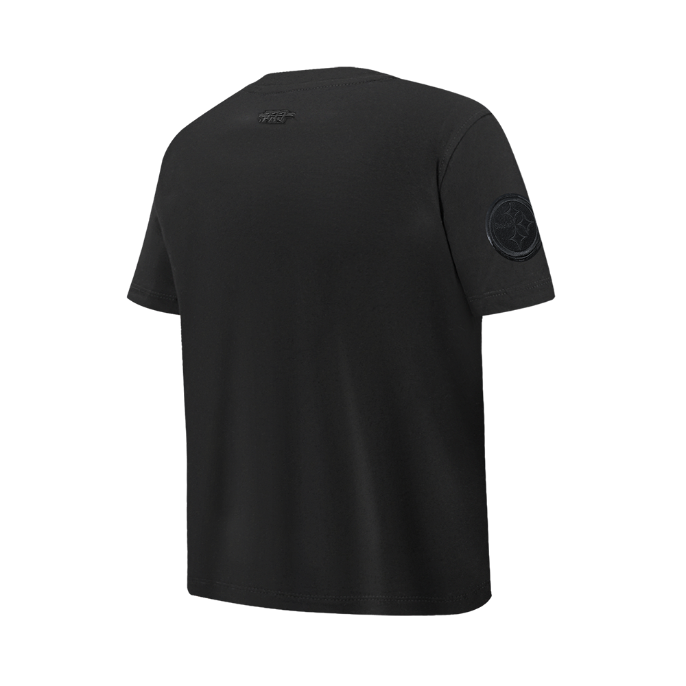 NFL PITTSBURGH STEELERS TRIPLE BLACK BIG BOY'S SS TEE (BLACK)