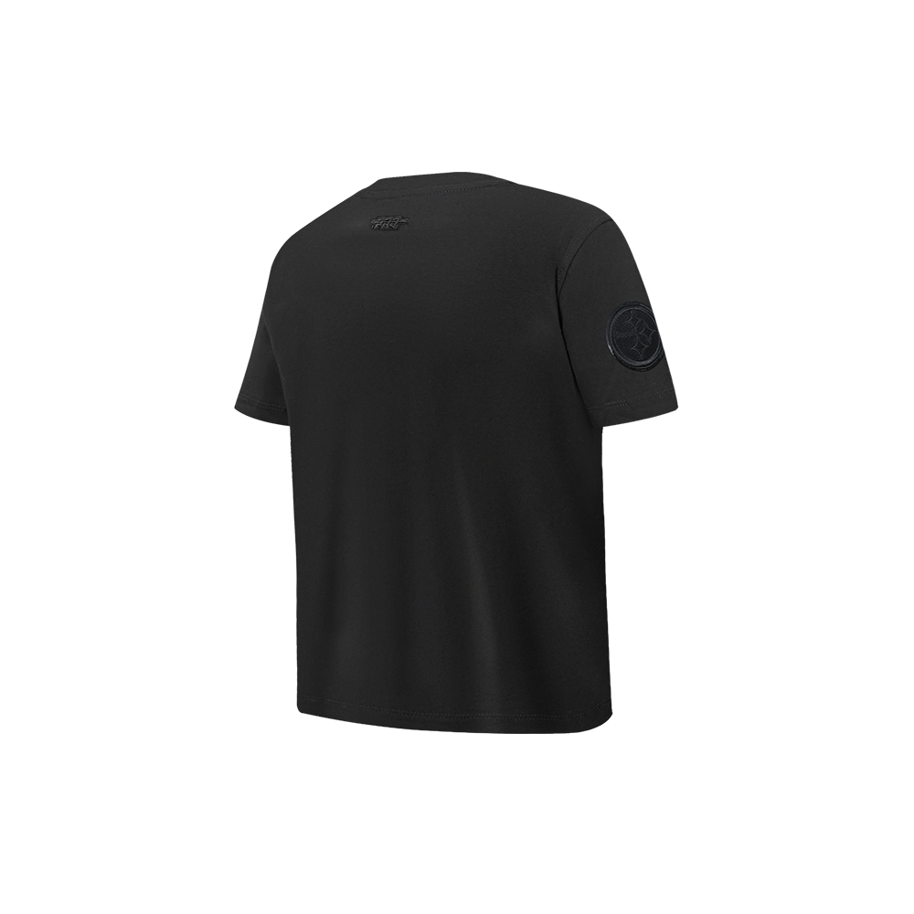 NFL PITTSBURGH STEELERS TRIPLE BLACK LITTLE BOY'S SS TEE (BLACK)