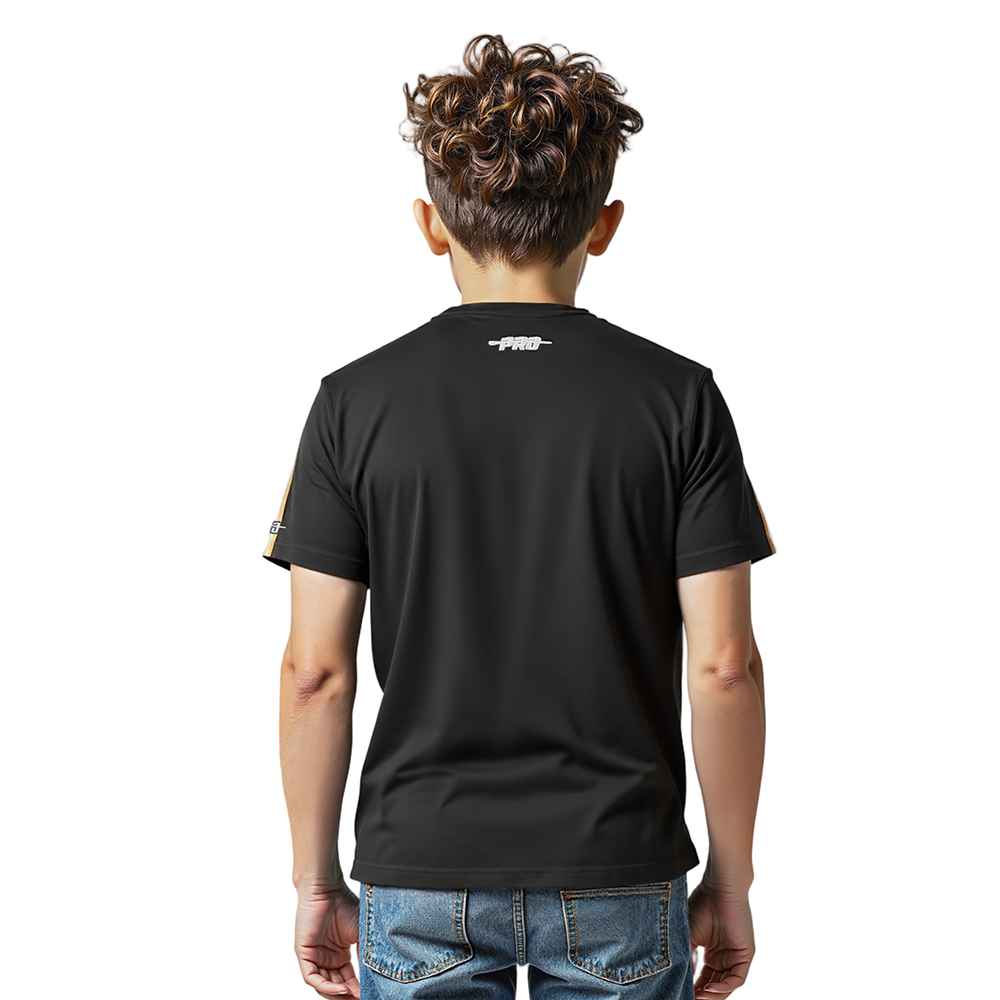 NFL PITTSBURGH STEELERS RETRO CLASSIC LITTLE BOYS SHORT SLEEVE TAPING TEE (BLACK/YELLOW)