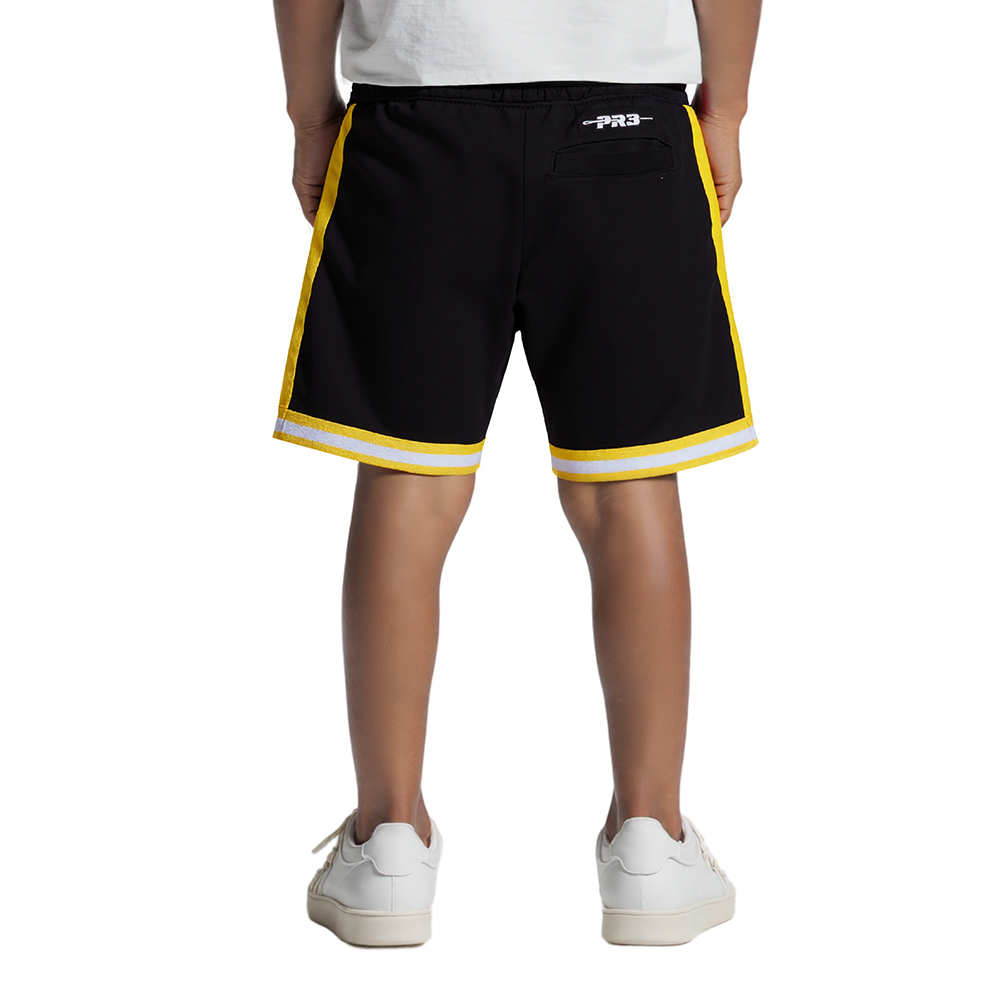 NFL PITTSBURGH STEELERS CLASSIC LITTLE BOYS FLEECE 2.0 SHORT (BLACK/YELLOW)