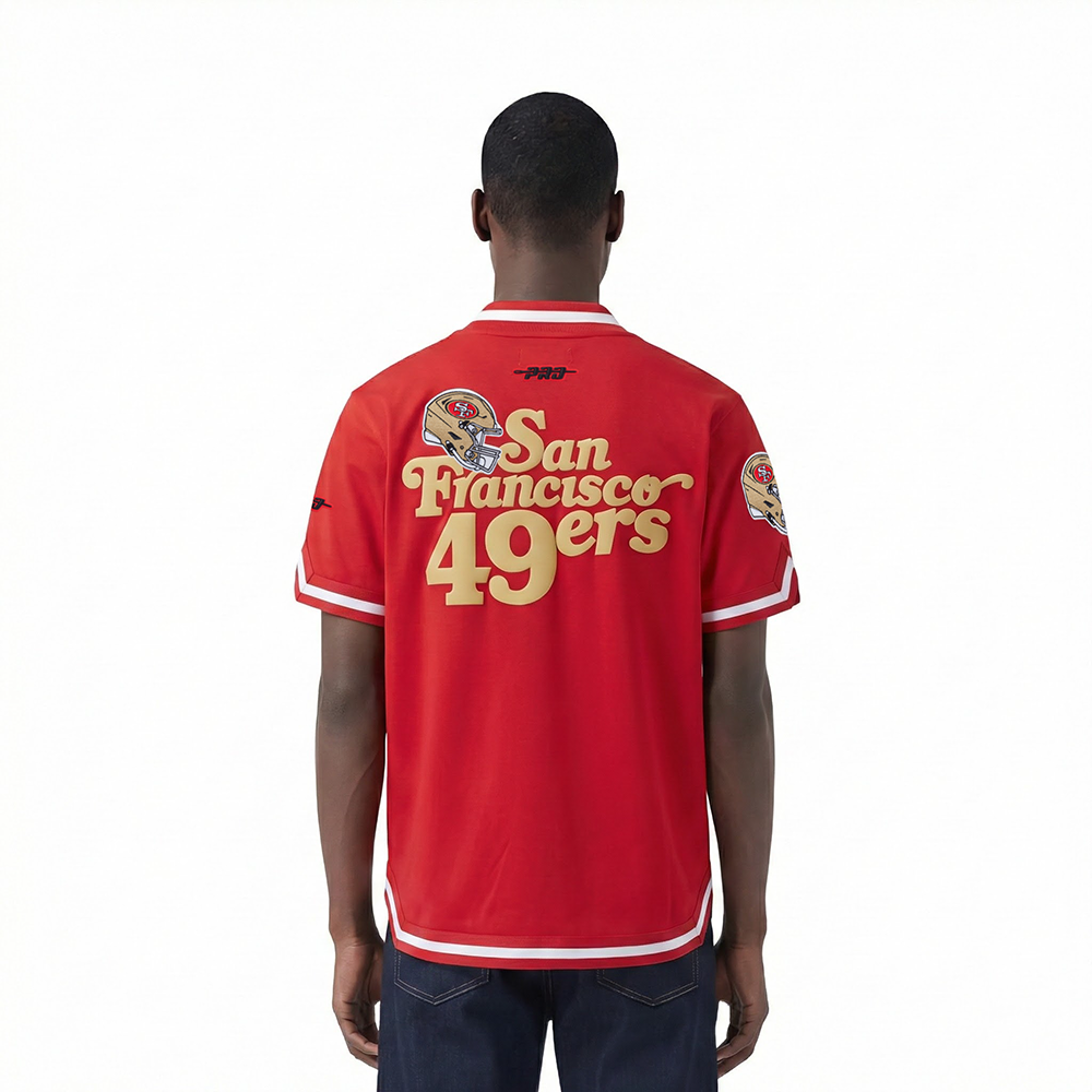 NFL SAN FRANCISCO 49ERS SOUVENIR MEN'S WARM UP JACKET (RED)