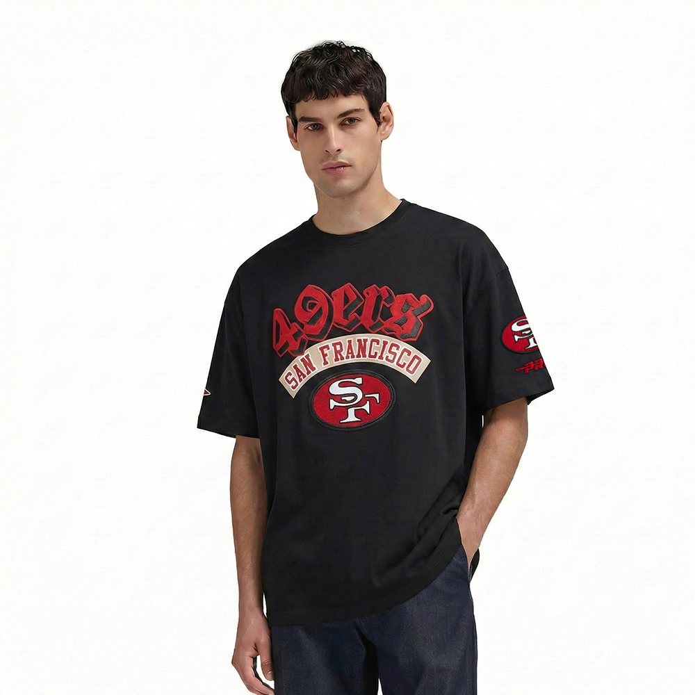NFL SAN FRANCISCO 49ERS BEST OF MEN'S DROP SHOULDER TEE (BLACK)