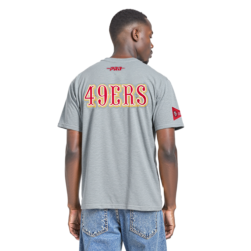 NFL SAN FRANCISCO 49ERS BEST OF MEN'S CJ DROP SHOULDER TEE (DARK HEATHER GRAY)