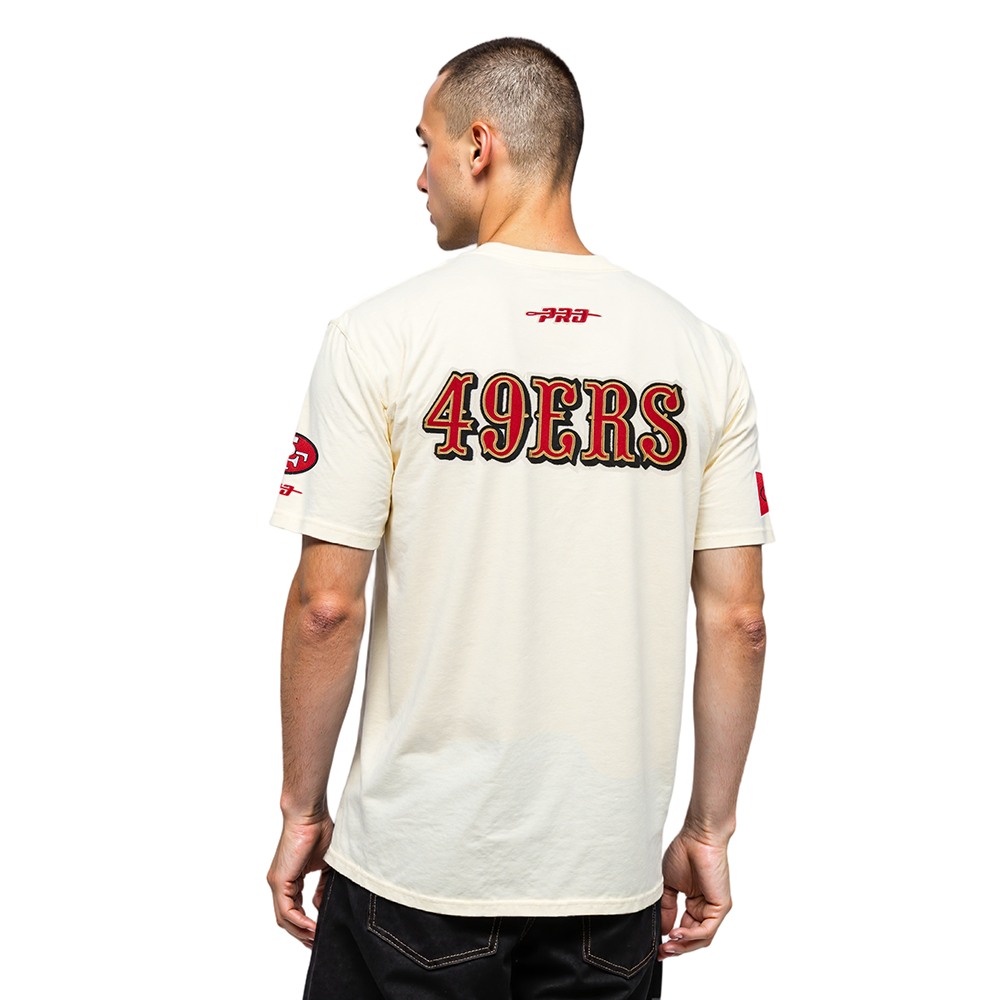 NFL SAN FRANCISCO 49ERS BEST OF MEN'S DROP SHOULDER TEE (EGGSHELL)