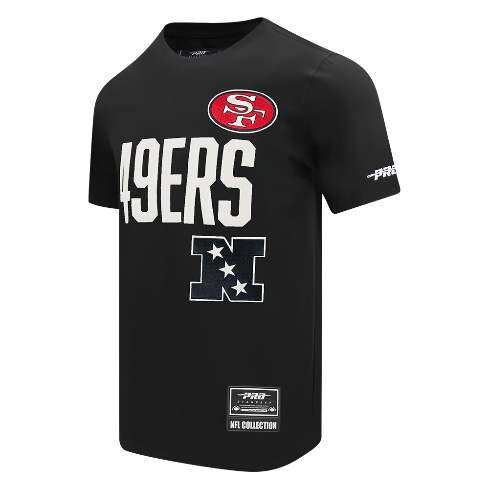 NFL SAN FRANCISCO 49ERS MODERN ORIGINALS MEN'S SJ TEE (BLACK)