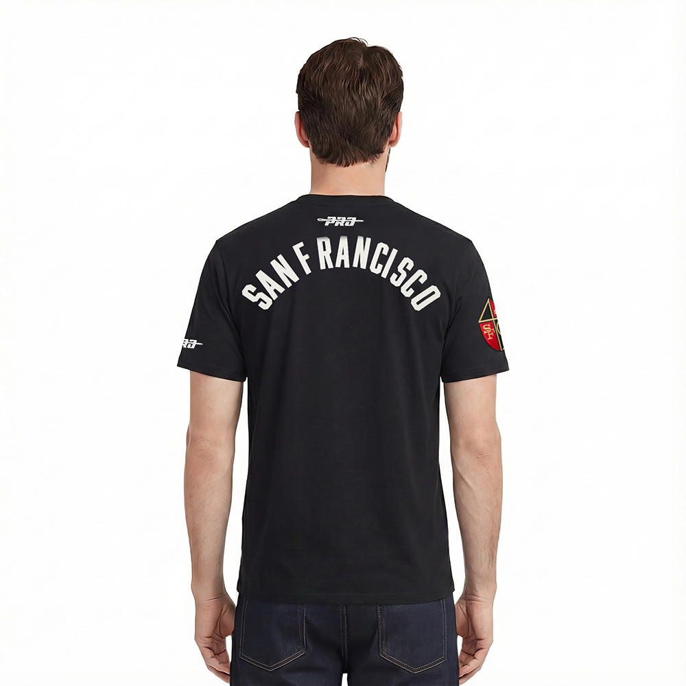 NFL SAN FRANCISCO 49ERS MODERN ORIGINALS MEN'S SJ TEE (BLACK)