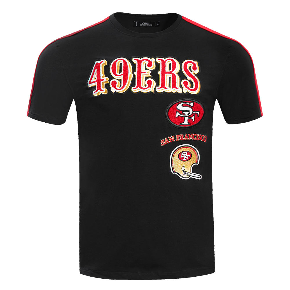 NFL SAN FRANCISCO 49ERS RETRO CLASSIC MEN'S STRIPED TEE (BLACK/RED)