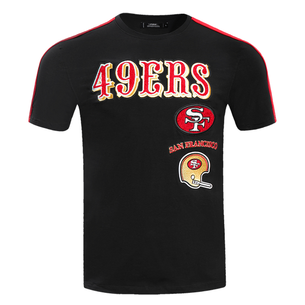 SAN FRANCISCO 49ERS CLASSIC MESH SJ STRIPED TEE (RED/BLACK)