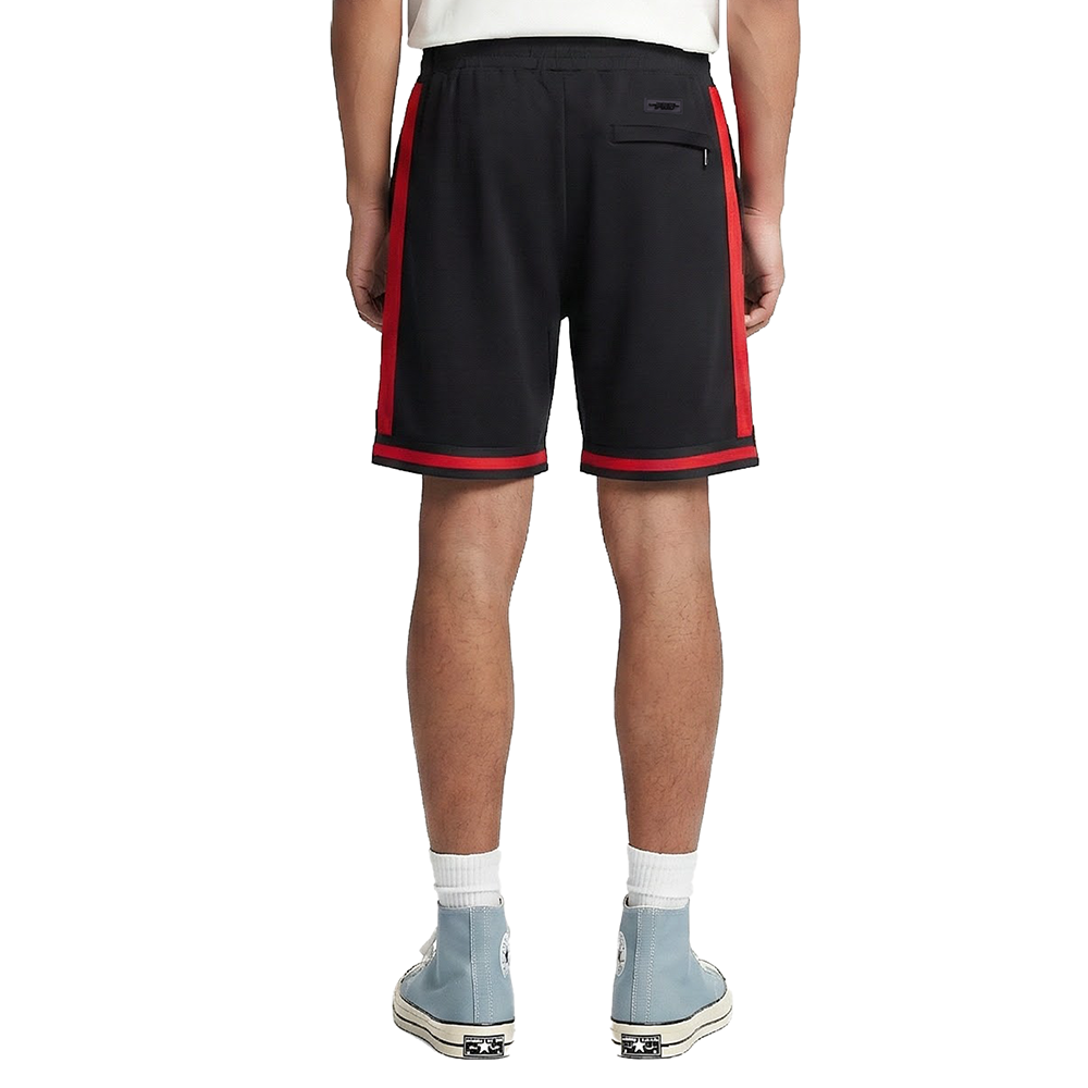 NFL SAN FRANCISCO 49ERS SCRIPT TAIL MEN'S DOUBLE KNIT 2.0 SHORT (BLACK/RED)