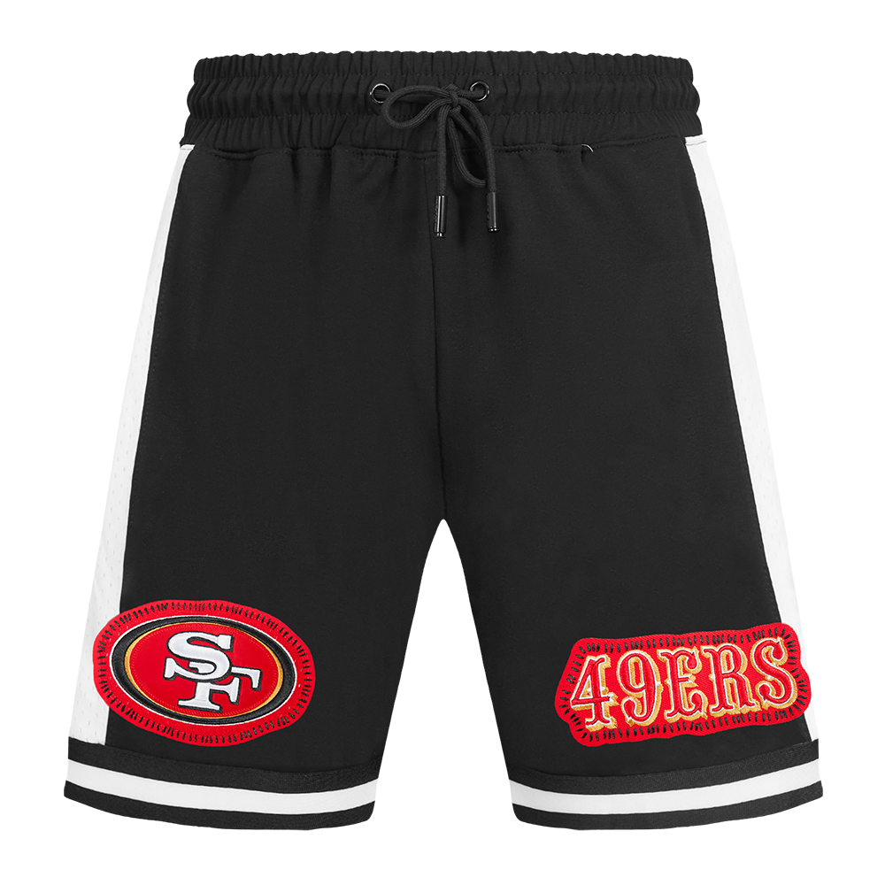 NFL SAN FRANCISCO 49ERS DIY PICK STITCH MEN'S DOUBLE KNIT 2.0 SHORT (BLACK)