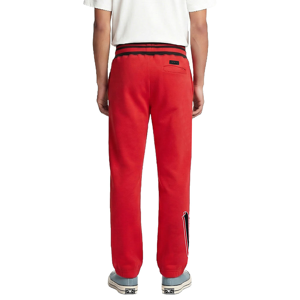 NFL SAN FRANCISCO 49ERS SCRIPT TAIL MEN'S RIB FLEECE SWEATPANT (RED/BLACK)