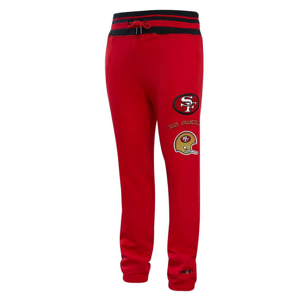 NFL SAN FRANCISCO 49ERS RETRO CLASSIC MEN S SWEATPANT RED BLACK