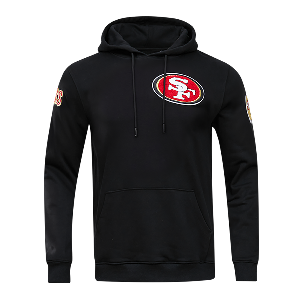 SAN FRANCISCO 49ERS CLASSIC CHENILLE DK PO HOODIE (BLACK) – Pro Standard