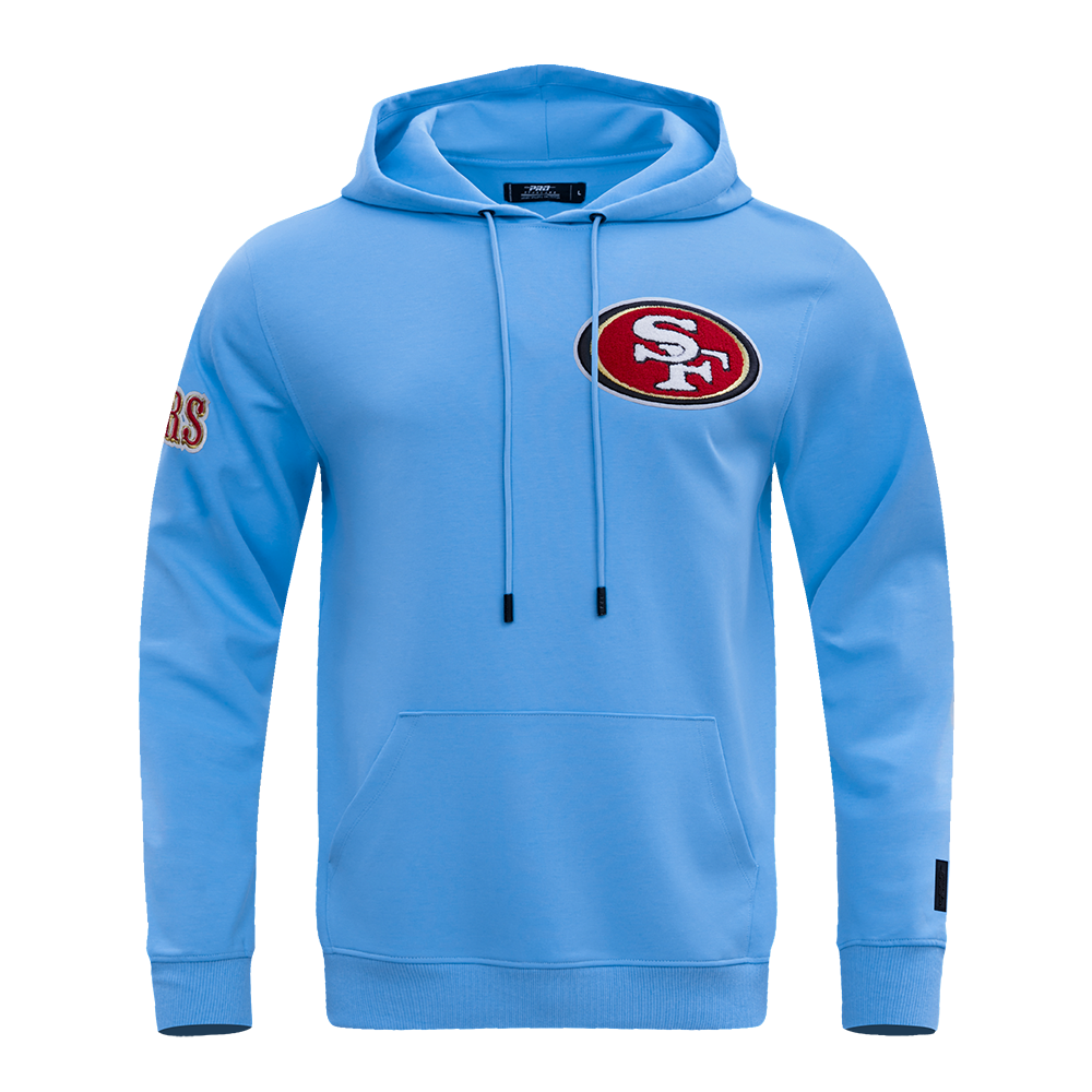 NFL SAN FRANCISCO 49ERS CLASSIC CHENILLE DK PO HOODIE (UNIVERSITY BLUE)