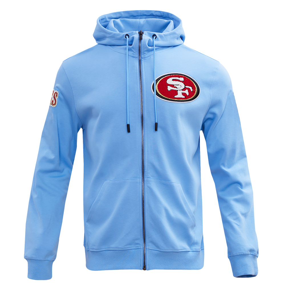 NFL SAN FRANCISCO 49ERS CLASSIC CHENILLE DK FZ HOODIE (UNIVERSITY BLUE –  Pro Standard