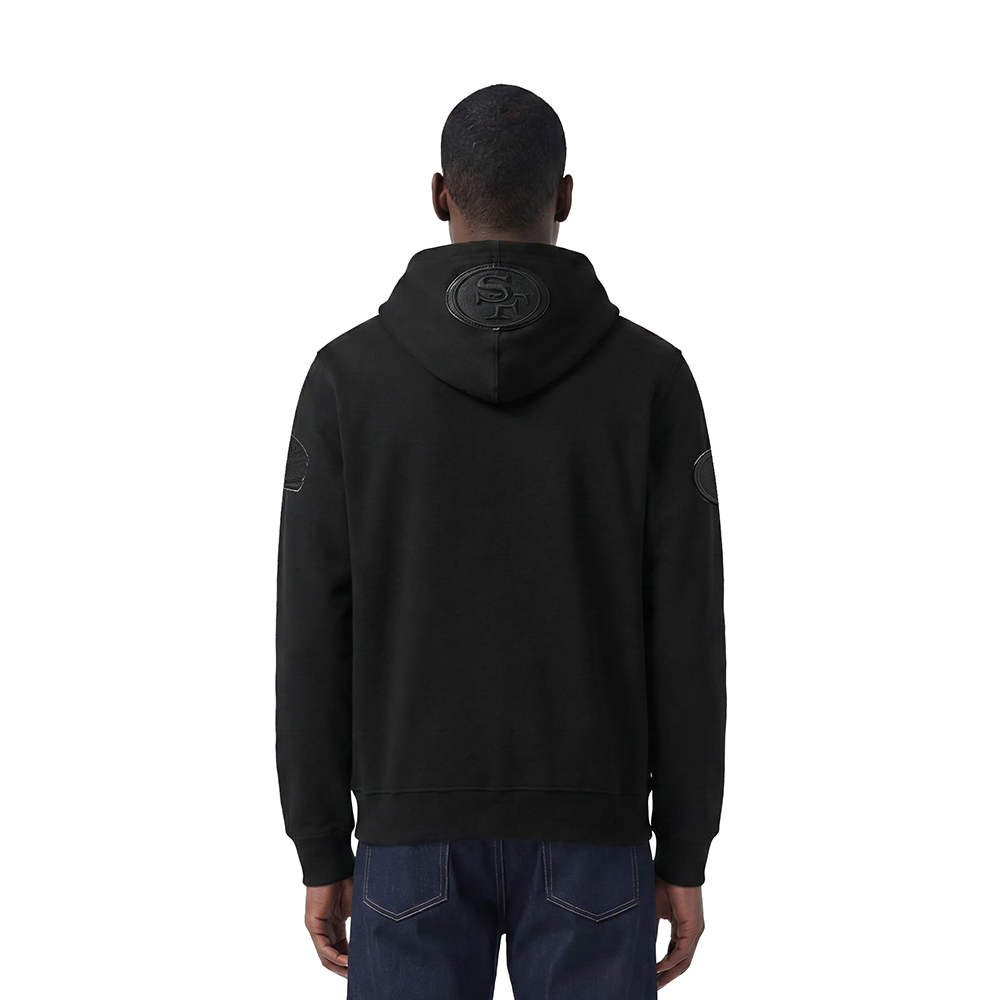 NFL SAN FRANCISCO 49ERS TRIPLE BLACK MEN'S PULLOVER HOODIE (TRIPLE BLACK)