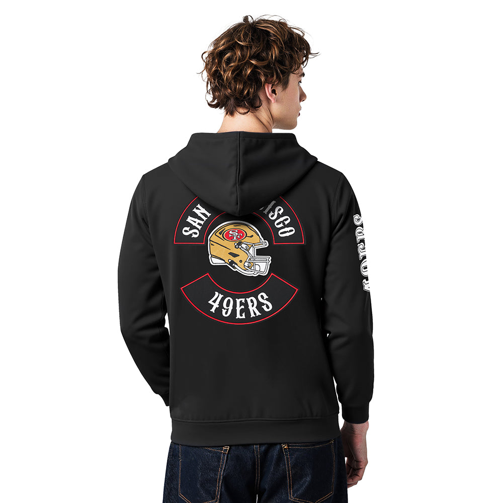 NFL SAN FRANCISCO 49ERS BORN FOR SPORT MEN'S FLC PO HOODIE (BLACK)