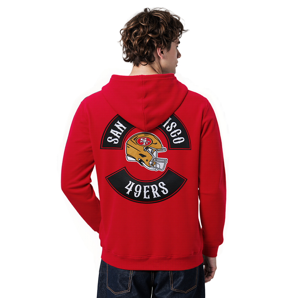 NFL SAN FRANCISCO 49ERS BORN FOR SPORT MEN'S FLC PO HOODIE (Red)