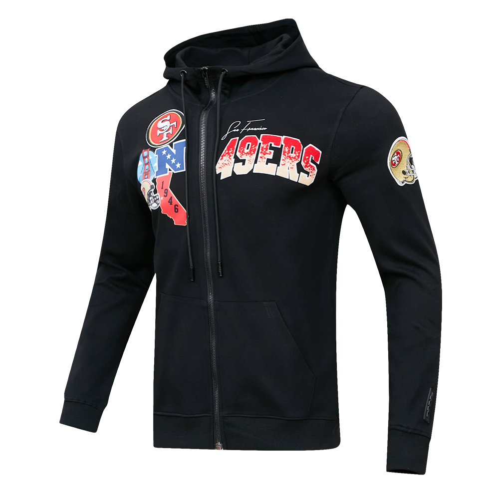 SAN FRANCISCO 49ERS HOME TOWN FZ DK PO HOODIE (BLACK) – Pro Standard